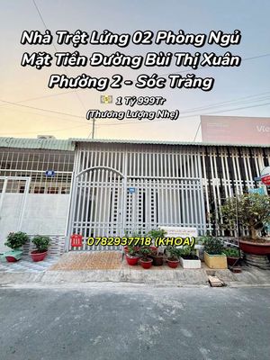 Nhà Trệt Lửng Mặt Tiền Bùi Thị Xuân P2 Sóc Trăng