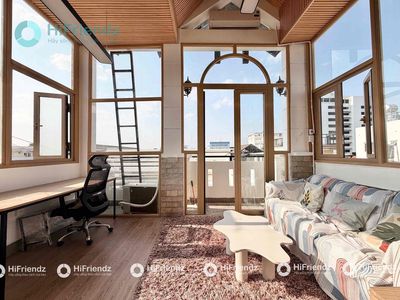 DUPLEX TÁCH BẾP BANCOL PHONG CÁCH VINTAGE TONE GỖ FULL NỘI THẤT