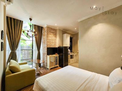 CHO THUÊ CĂN HỘ 1PN - BAN CÔNG - FULL NỘI THẤT