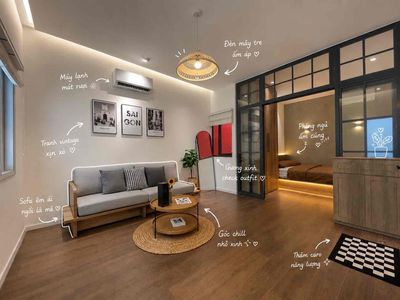 căn hộ dịch vụ cho thuê 1PN full nội thất trống sẵn gần rmit, tdtu