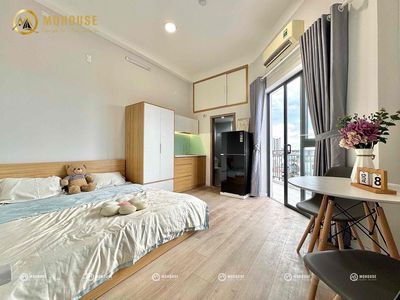 Cho thuê căn hộ ban công, studio, full NT mới, máy giặt riêng gần Aeon
