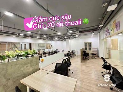 Sàn văn phòng 80m2 30tr, 200m2 - 70tr, được ĐKKD tự do ở lại