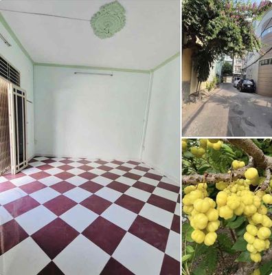 NHÀ MỚI, HẺM XE HƠI SÁT MẶT TIỀN, 1 TRỆT, 1L SÂN THƯỢNG 2P. NGỦ 2WC