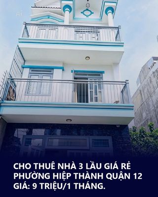 Cho thuê nhà nguyên căn phường Hiệp Thành, Quận 12