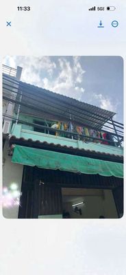 nhà 1 lầu 2 phòng ngủ 2 tollet.hướng tây 