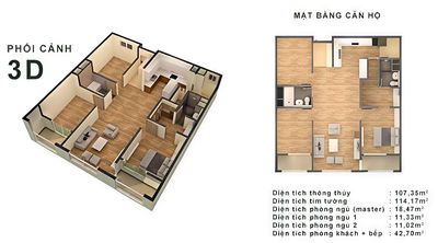 cho thuê chung cư 3 ngủ rộng Vũ Trọng Khánh Mỗ Lao vào ở ngay