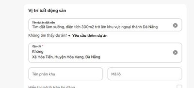 Tìm đất làm xưởng, diện tích 300m2 trở lên khu vực ngoại thành Đà Nẵng
