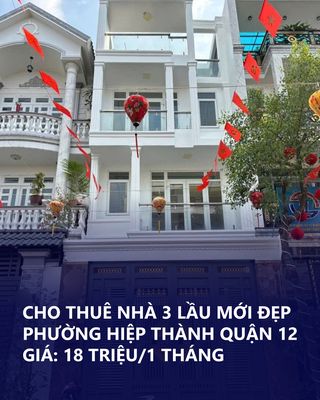 NHÀ PHỐ ĐẸP KHU DÂN CƯ HIỆP THÀNH CITY NGUYỄN THỊ BÚP Q12