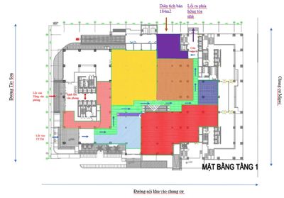 Cho thuê mặt bằng tầng 1 TTTM MIPEC Tây Sơn - 183m2