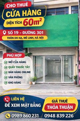 Phòng 60m2 mặt đường 301 Mê Linh