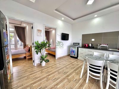 CHO THUÊ CĂN HỘ ĐƯỜNG BẠCH ĐẰNG CAO CẤP 2 PN FULL NỘI THẤT VIEW ĐẸP