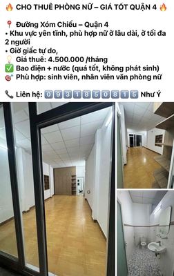 NHÀ NGUYÊN CĂN Q4 CẦN CHO THUÊ