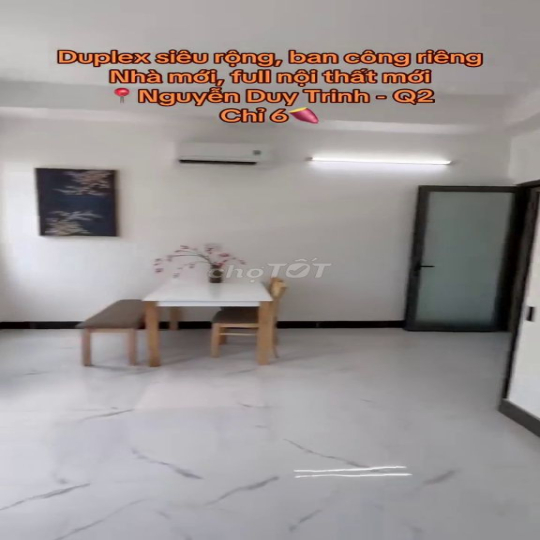 Cho thuê căn hộ Duplex Nguyễn Duy Trinh Quận 2 ban công full nội thất