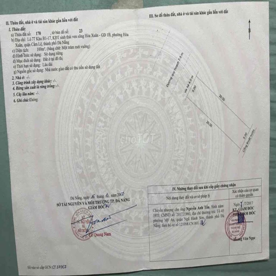 Cho thuê đất dài hạn khu đảo Vip Hoà Xuân, đường Trung Lương 17