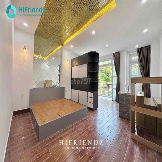 khai trương 10p dạng studio bancol cửa sổ full nội thất mới 100% kdcts