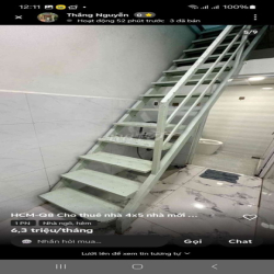 Cho thuê nhà đường Âu Dương Lân P3.Q8 DT.4×5 } 1 Lầu 1 Phòng 1 toilet