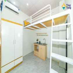 TT124 - Phòng đơn thiết kế tiện nghi gác xép ngay TMU, Quốc Gia vskk