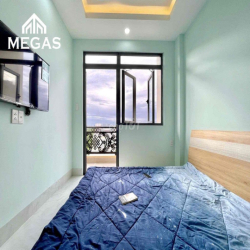 Căn hộ mini cho thuê ban công full nội thất kế bên cc citisoho cát lai