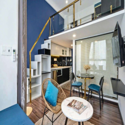 CHO THUÊ CĂN HỘ DỊCH VỤ CAO CẤP CÓ BANCOL SIÊU THOÁNG GẦN CẦU THỊ NGHÈ