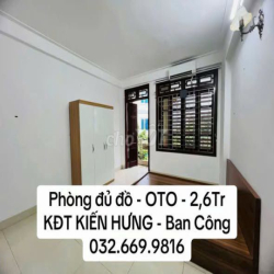 cho thuê phòng trọ Mậu Lương Kiến Hưng OTO ĐỖ CỬA