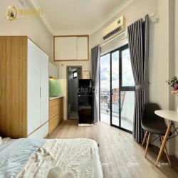 Cho thuê căn hộ ban công, studio, full NT mới, máy giặt riêng gần Aeon