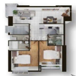 Căn hộ 73m2 2 phòng ngủ + 1 phòng làm việc, 2 Toilet 11 triệu