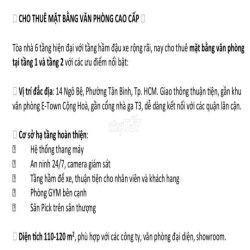 Cho thuê văn phòng building mặt tiền Tân Bình, đối diện Etown