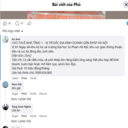 CHO THUÊ NHÀ TẦNG 1 - VỊ TRÍ ĐẮC ĐỊA KINH DOANH GẦN ĐHSP HÀ NỘI