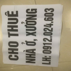 Cho thuê nhà, xưởng, kho