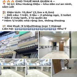 cần cho thuê nhà Quận 4