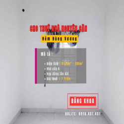 CHO THUÊ NHÀ 11 MÉT NGANG HẺM AMAKHÊ