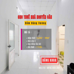 CHO THUÊ NHÀ 11 MÉT NGANG HẺM AMAKHÊ