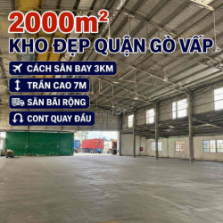 2000m2. quận Gò Vấp. Lưu kho. chuyển phát