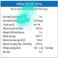 TRỊNH ĐÌNH TRỌNG - 114m2 (4.1x28)  KHÔNG LỘ GIỚI KO QUY HOẠCH -3 PHÒNG