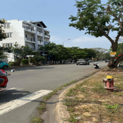 Mặt bằng góc 2 MT khu Belleza Nguyễn Lương Bằng 9*16m vỉa hè rộng