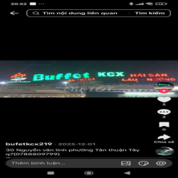 Cho thuê mặt bằng buffet KCX
