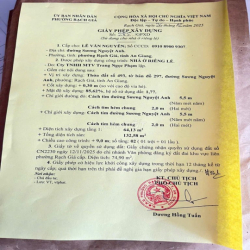 Nhà mới xây mặt tiền đường Sương Nguyệt Ánh - Phường Rạch Giá