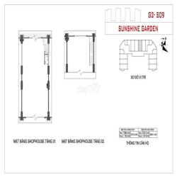 Chính chủ cho thuê căn shophouse G2 - 09 dự án Sunshine Garden