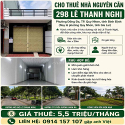 CHO THUÊ NHÀ NGUYÊN CĂN – 298 LÊ THANH NGHỊ, QUY NHƠN