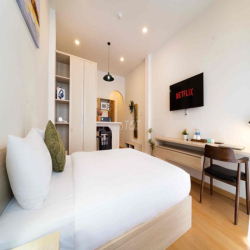 CHDV full nội thất studio và 1pn ban công máy giặt riêng mới 100%