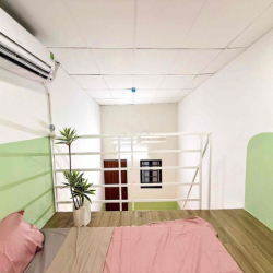 CĂN HỘ DỊCH VỤ FULL NỘI THẤT GÁC CAO 2m ĐƯỜNG TL 10 GẦN TÊN LỬA