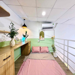 CĂN HỘ DỊCH VỤ FULL NỘI THẤT GÁC CAO 2m ĐƯỜNG TL 10 GẦN TÊN LỬA