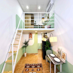 CĂN HỘ DỊCH VỤ FULL NỘI THẤT GÁC CAO 2m ĐƯỜNG TL 10 GẦN TÊN LỬA