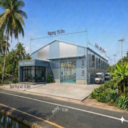 Kho xưởng 15x30m Châu Thành – Thiết kế 