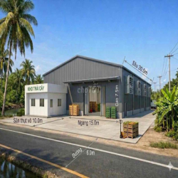 Kho xưởng 15x30m Châu Thành – Thiết kế 