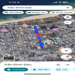 Cho Thuê đất biển Mỹ Khê 375m2 đường 7m5 Trần Đình Đàn, ngay sát Biển