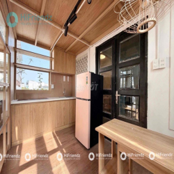 DUPLEX TÁCH BẾP BANCOL PHONG CÁCH VINTAGE TONE GỖ FULL NỘI THẤT