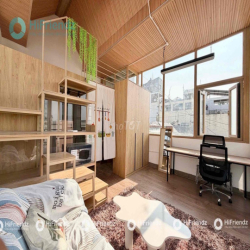 DUPLEX TÁCH BẾP BANCOL PHONG CÁCH VINTAGE TONE GỖ FULL NỘI THẤT