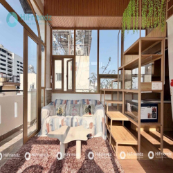 DUPLEX TÁCH BẾP BANCOL PHONG CÁCH VINTAGE TONE GỖ FULL NỘI THẤT