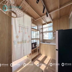 DUPLEX TÁCH BẾP BANCOL PHONG CÁCH VINTAGE TONE GỖ FULL NỘI THẤT